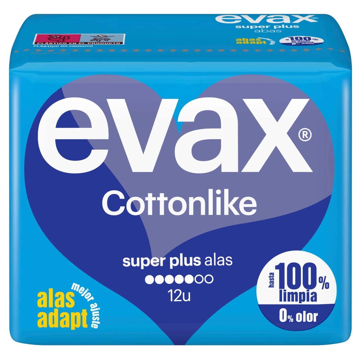 Compresas Higienicas Femeninas Evax Cottonlike Superplus 10 Compresas de Evax