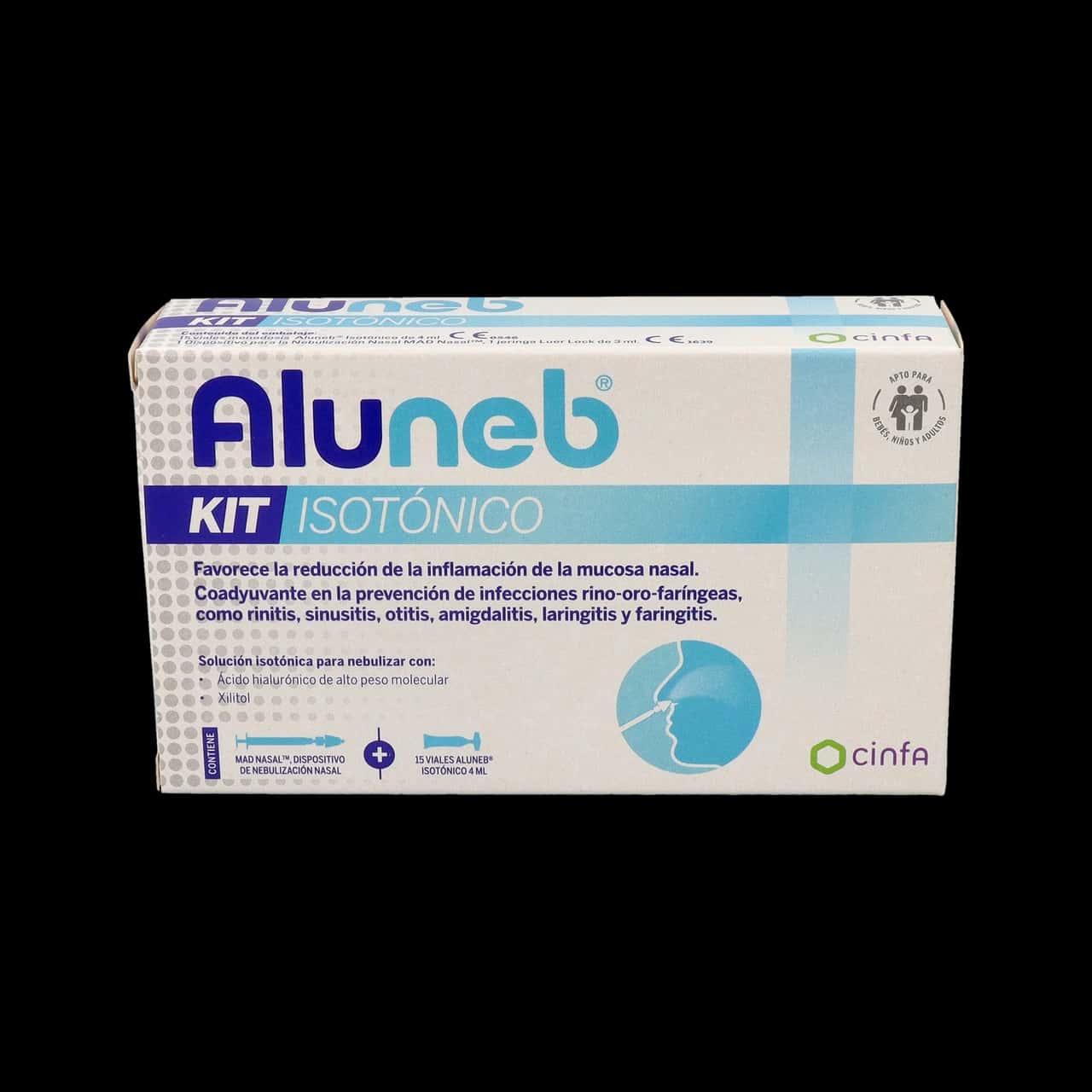 Aluneb Isotonico Kit 15 Viales 4 ML + 1 Dispositivo de Aluneb