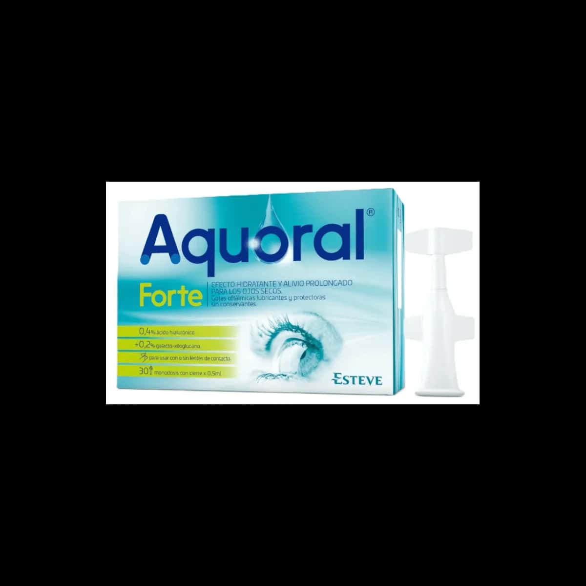 Aquoral Forte - Gotas Oftalmicas Lubricantes Esteriles 30 Monodosis 0.5 ML de Aquoral