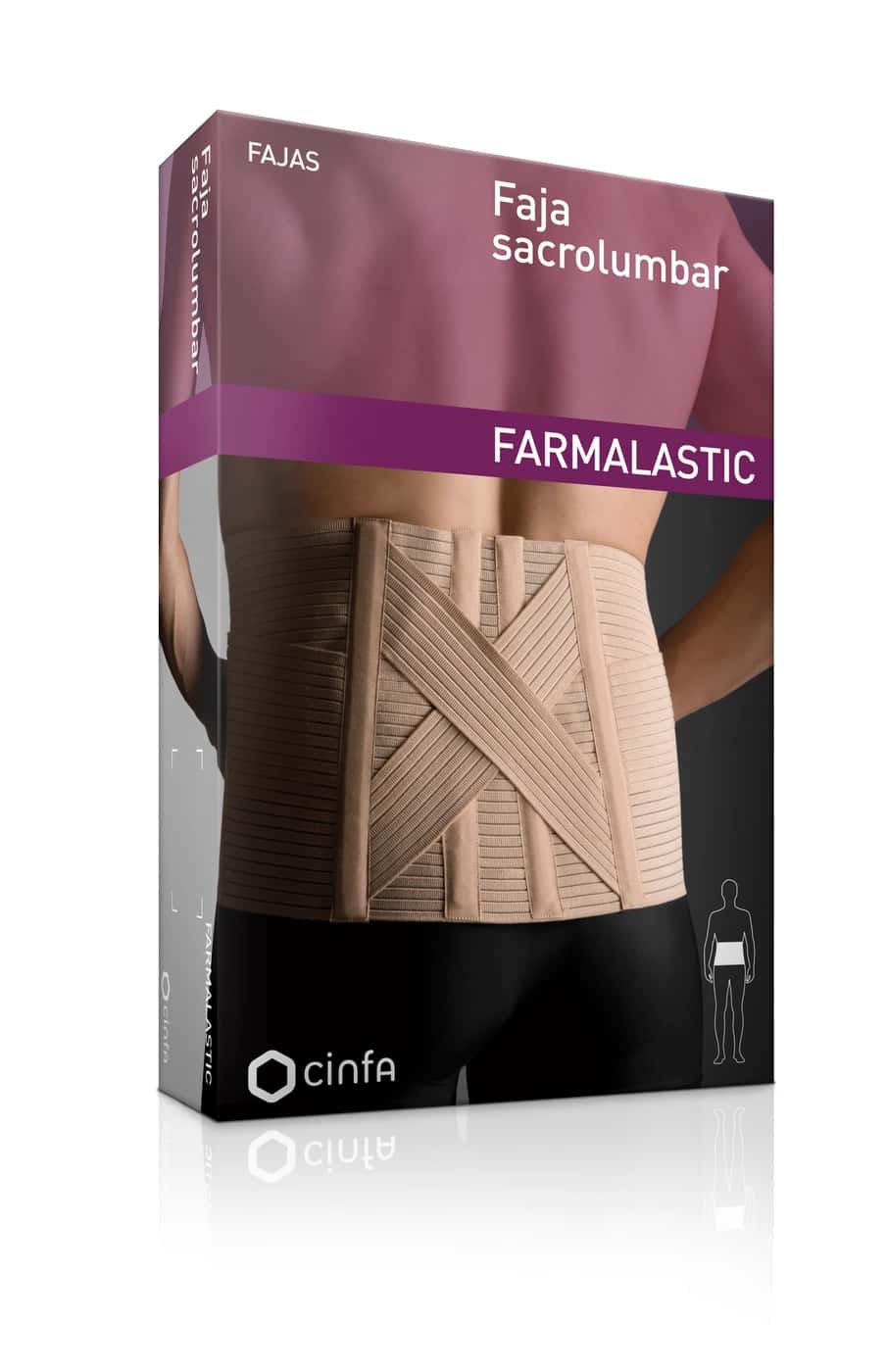 Faja Lumbosacra Clasica Farmalastic Contorno Cint 105-120 cm T-3 de Farmalastic