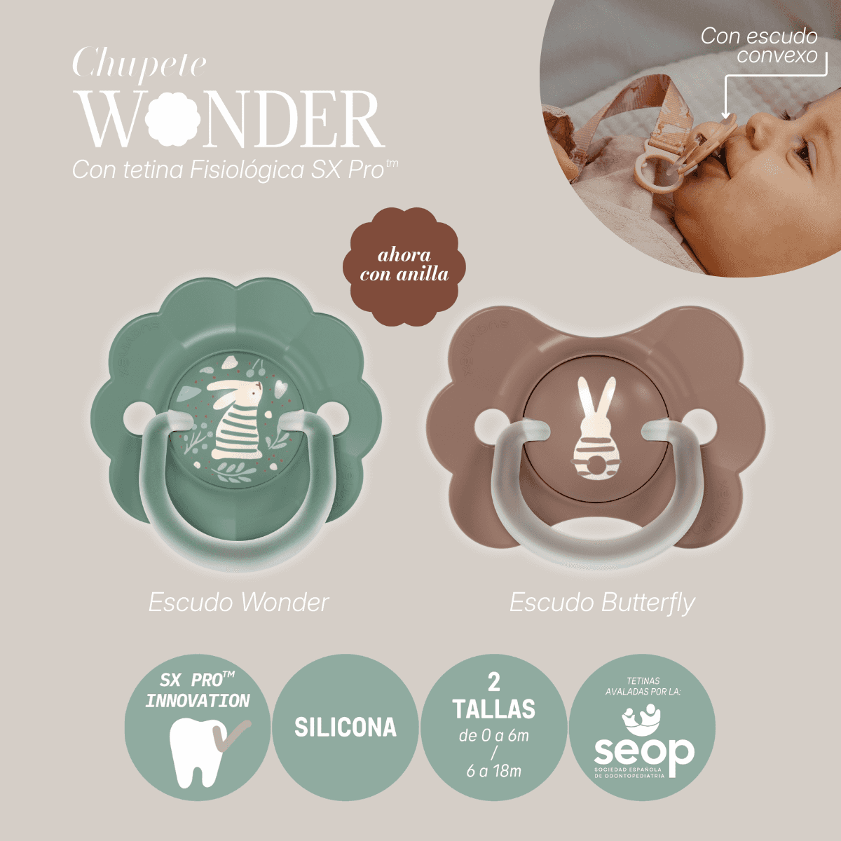 Suavinex Chupete Wonder Butterfly Fisiológico Silicona 0-6 meses Wonderland de Suavinex
