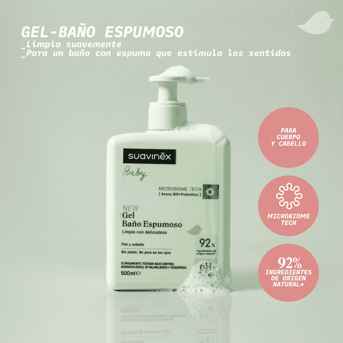 Suavinex Baby Gel Baño Espumoso 500 ml de Suavinex