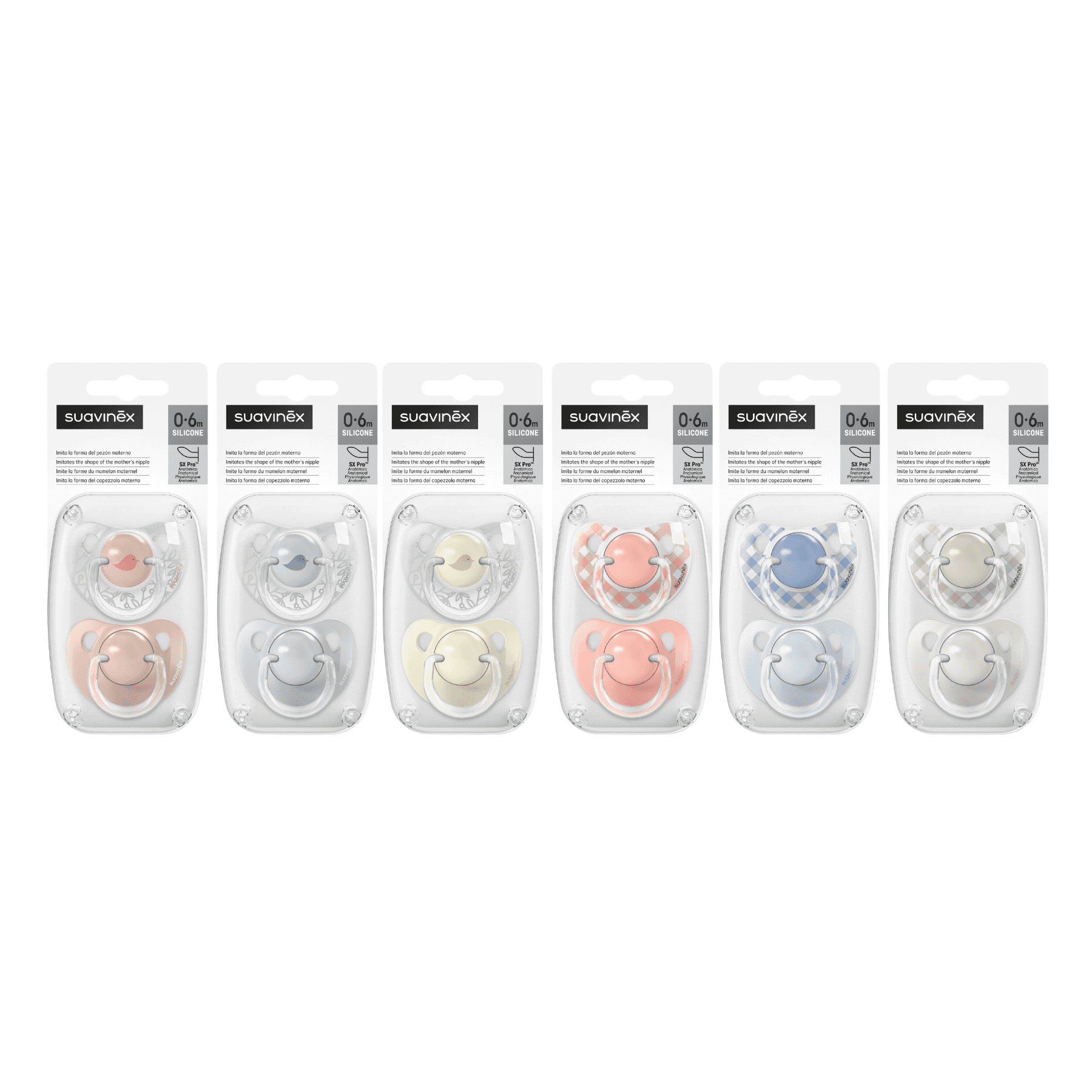 Suavinex Chupete Anatómico Silicona 0-6 meses 2 Unidades Prints de Suavinex