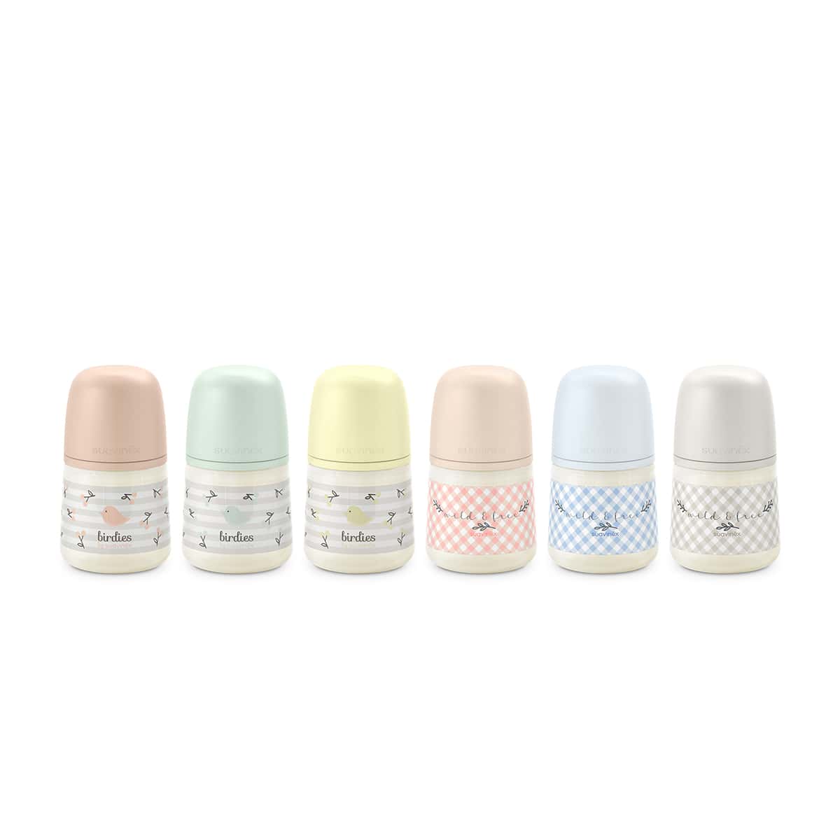 Suavinex Biberón 150 ml Tetina Fisiológica Silicona Talla S Prints de Suavinex