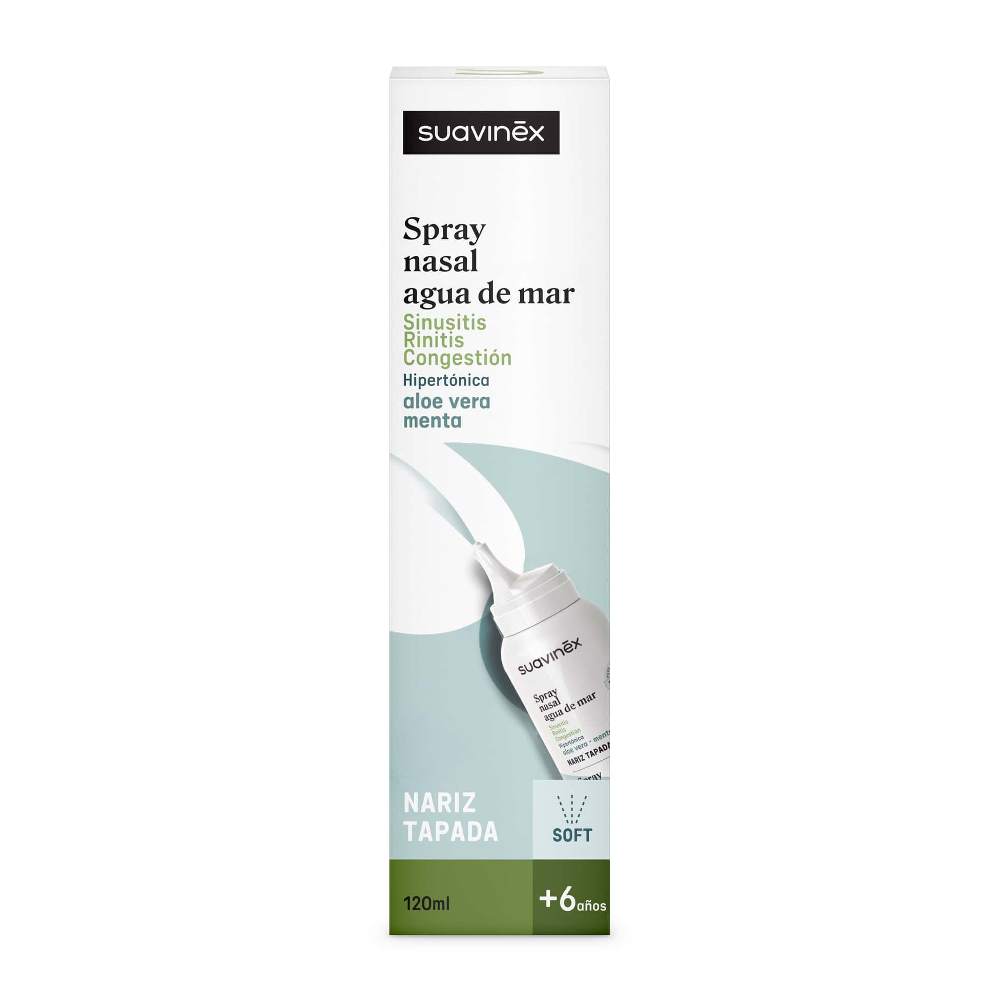 Suavinex Spray Nasal Hipertónico Aloe y Menta +6 años 120 ml de Suavinex