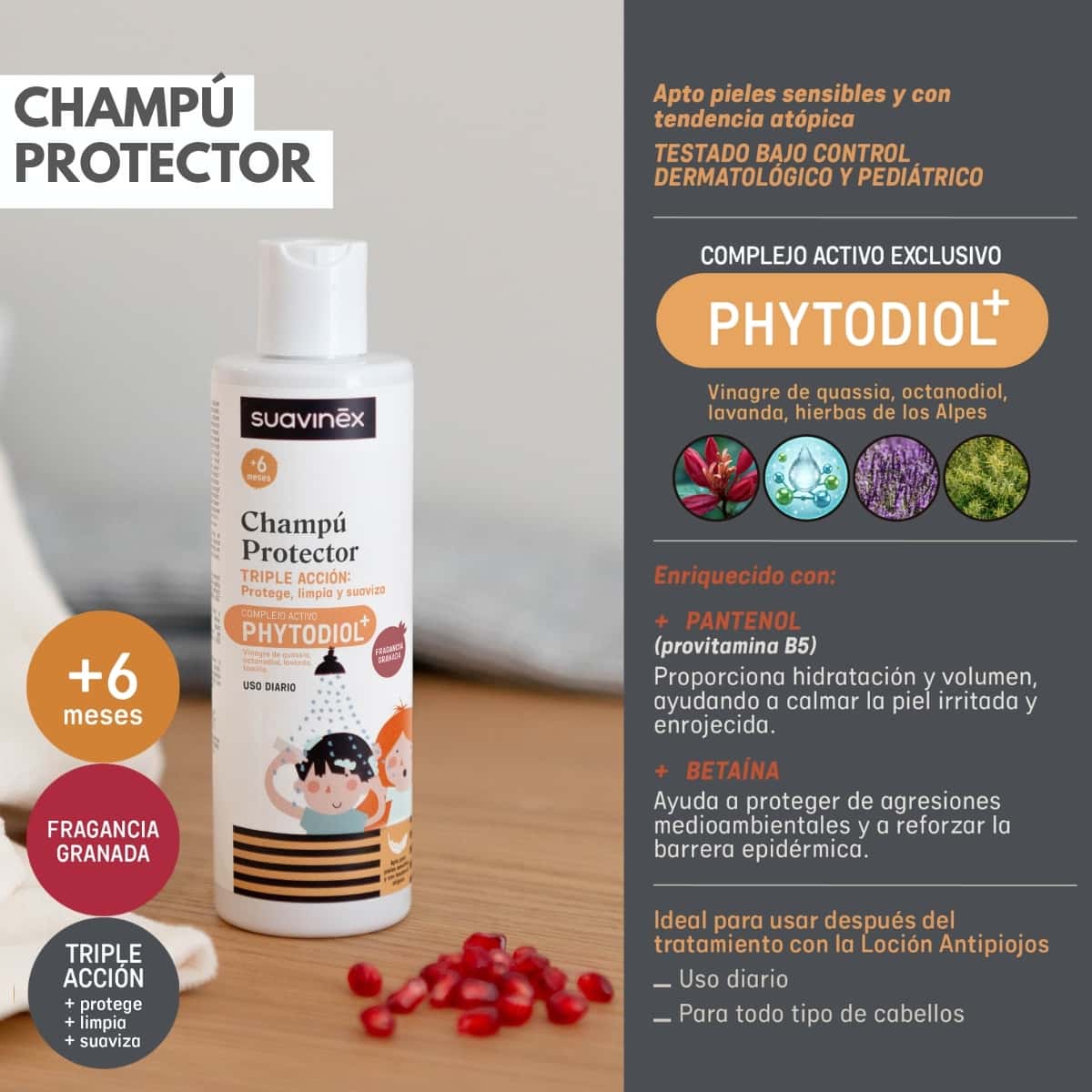 Suavinex Antipiojos Champú Protect Phytodiol 250 ml de Suavinex
