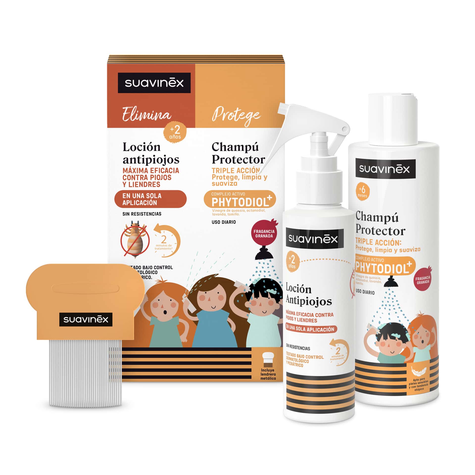 Suavinex Antipiojos Set Loción 125 ml + Champú 250 ml de Suavinex