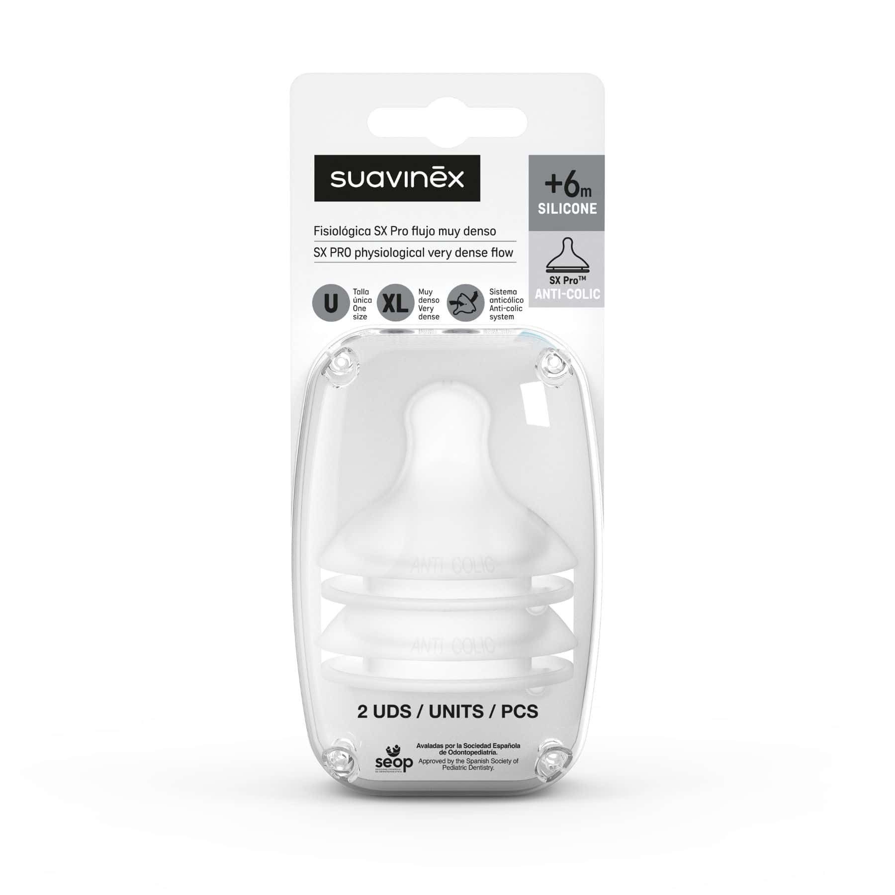 Suavinex Tetina Fisiológica Silicona Talla XL 2 Unidades de Suavinex