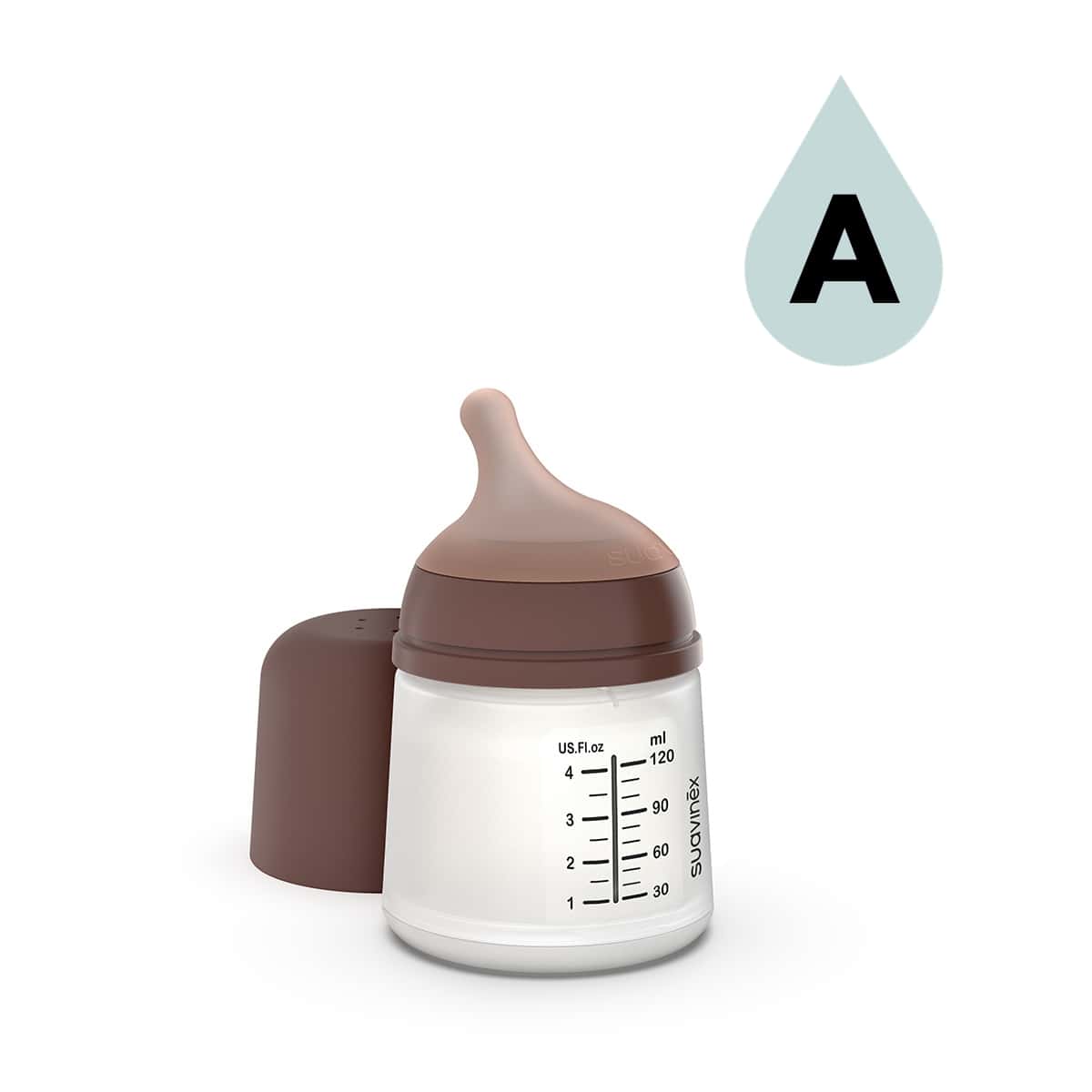 Suavinex Zero Zero Biberón Anticólico 120 ml Flujo Adaptable de Suavinex