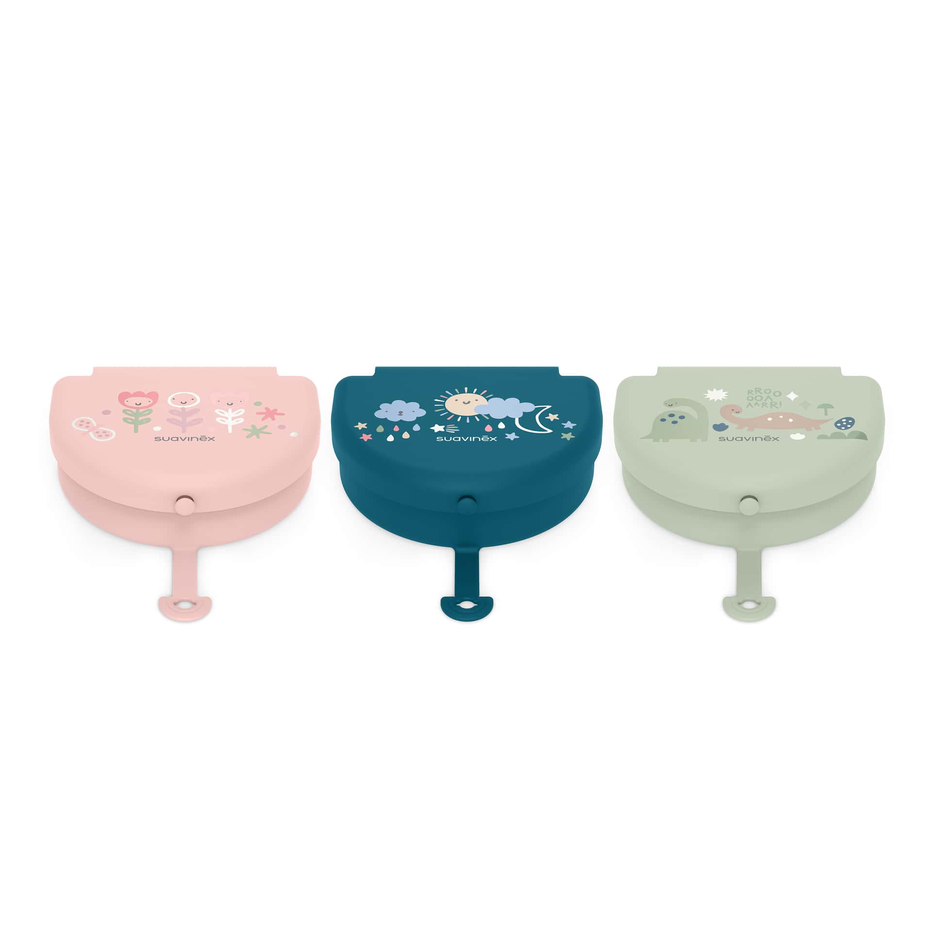 Suavinex Porta Bocadillos Silicona Print Colour Essence de Suavinex