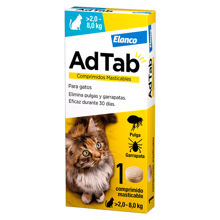 AdTab Antiparasitario para Gatos comprimidos de Adtab
