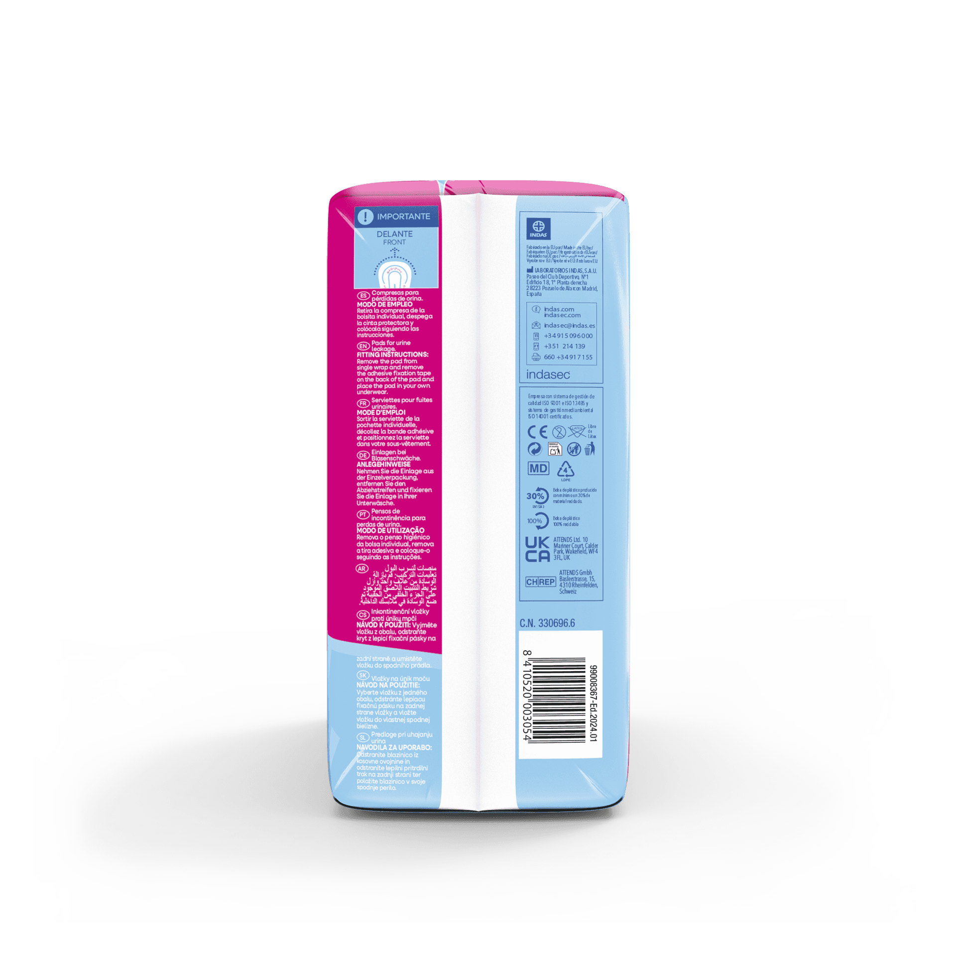 Indasec Discreet Normal 24 unidades de Indasec