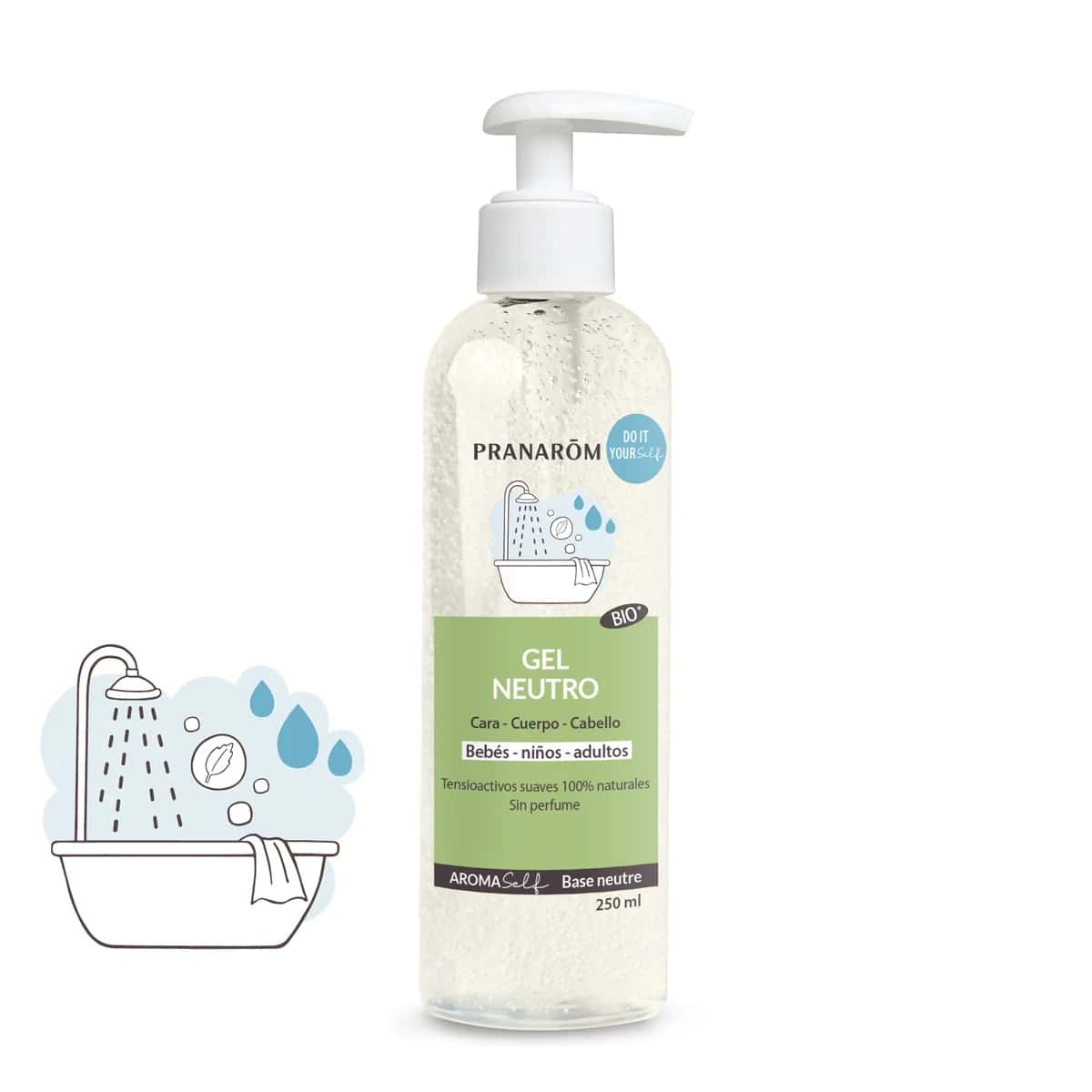 Pranarôm Gel Neutro Bio 250 ml de Pranarôm