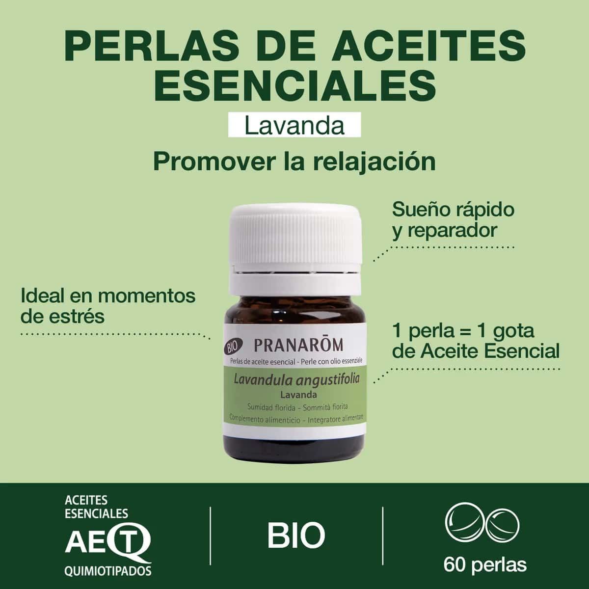 Pranarom Aceite Esencial Perlas Lavanda - Bio de Pranarôm