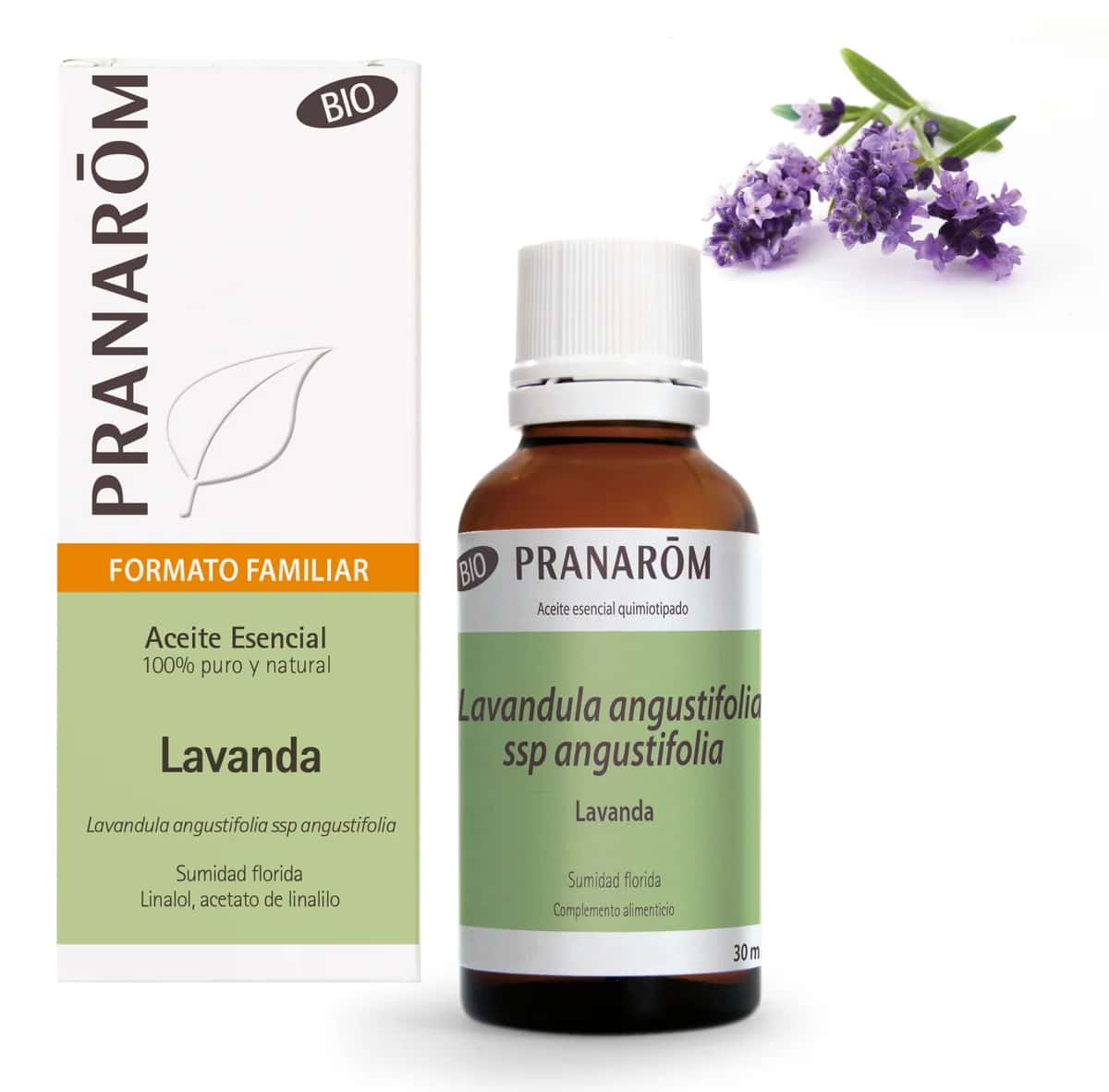 Pranarom Aceite Esencial Lavanda Sumidad Florida 30 ml Formato Grande - Bio de Pranarôm