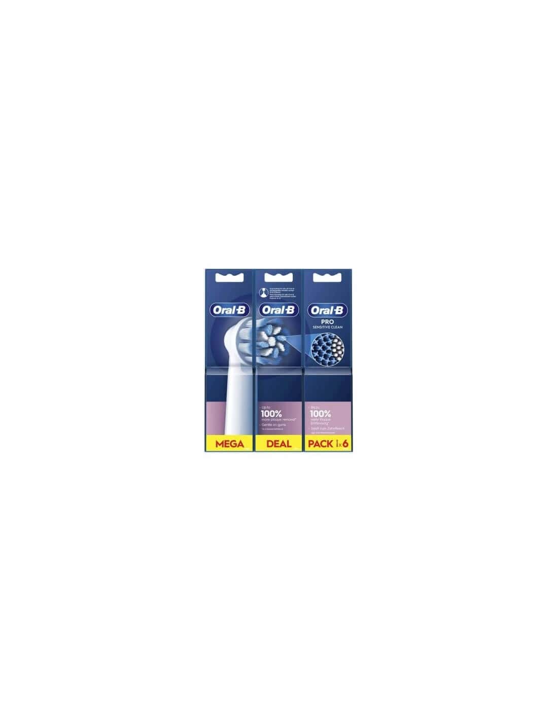 Cepillo Dental Electrico Recambio Oral-b Sensitive Clean 6 Cabezales de Oral-B