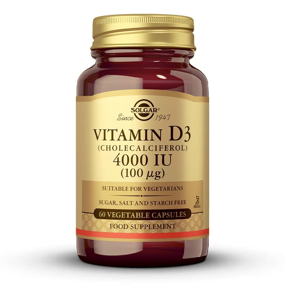 Vitamina D3 4000 UI (100 µg) - 60 cápsulas vegetales de Solgar