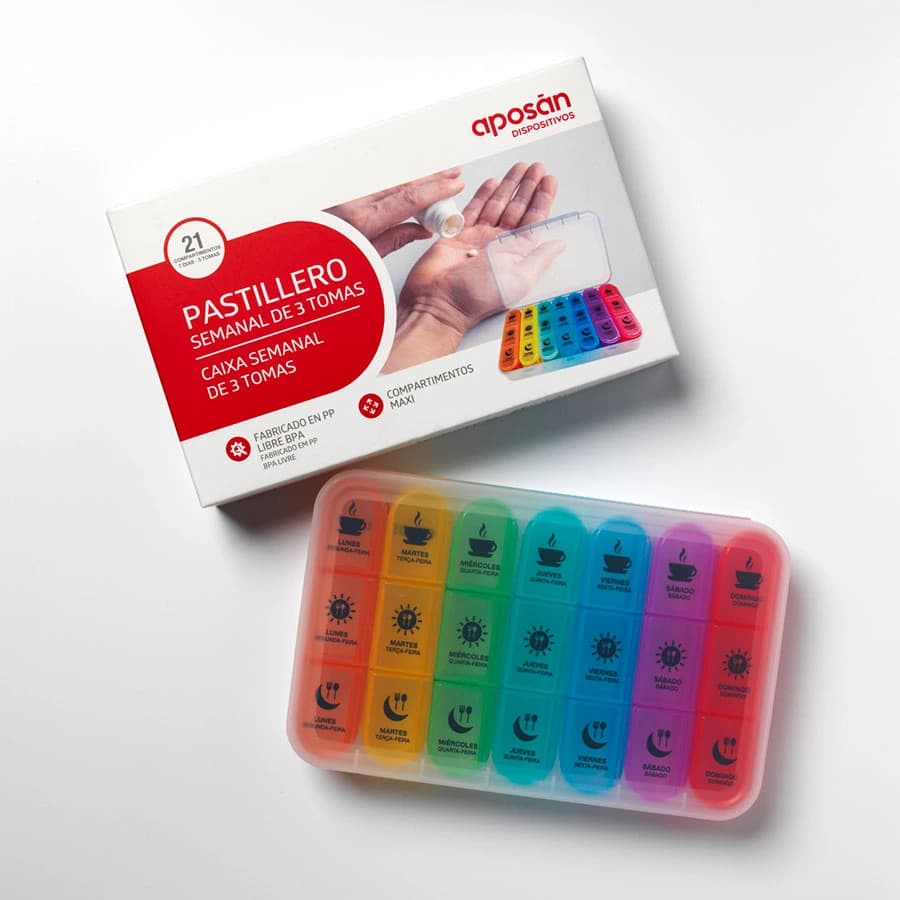 Aposan Pastillero Semanal 3 Tamaños Maxi 1u de Aposan — imagen 2