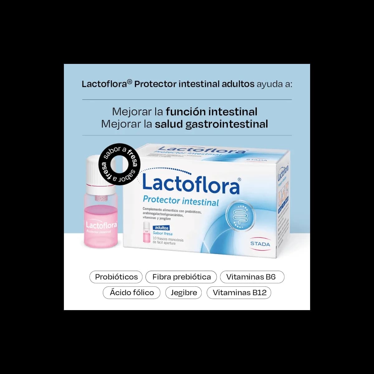 Lactoflora Protector Intestinal Adulto 10 Viales 7 ML Sabor Fresa de Lactoflora — imagen 7