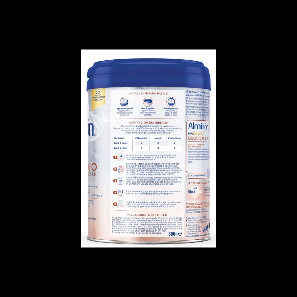 Almiron Profutura 2 1 Envase 800 G Duobiotik de Almiron — imagen 2