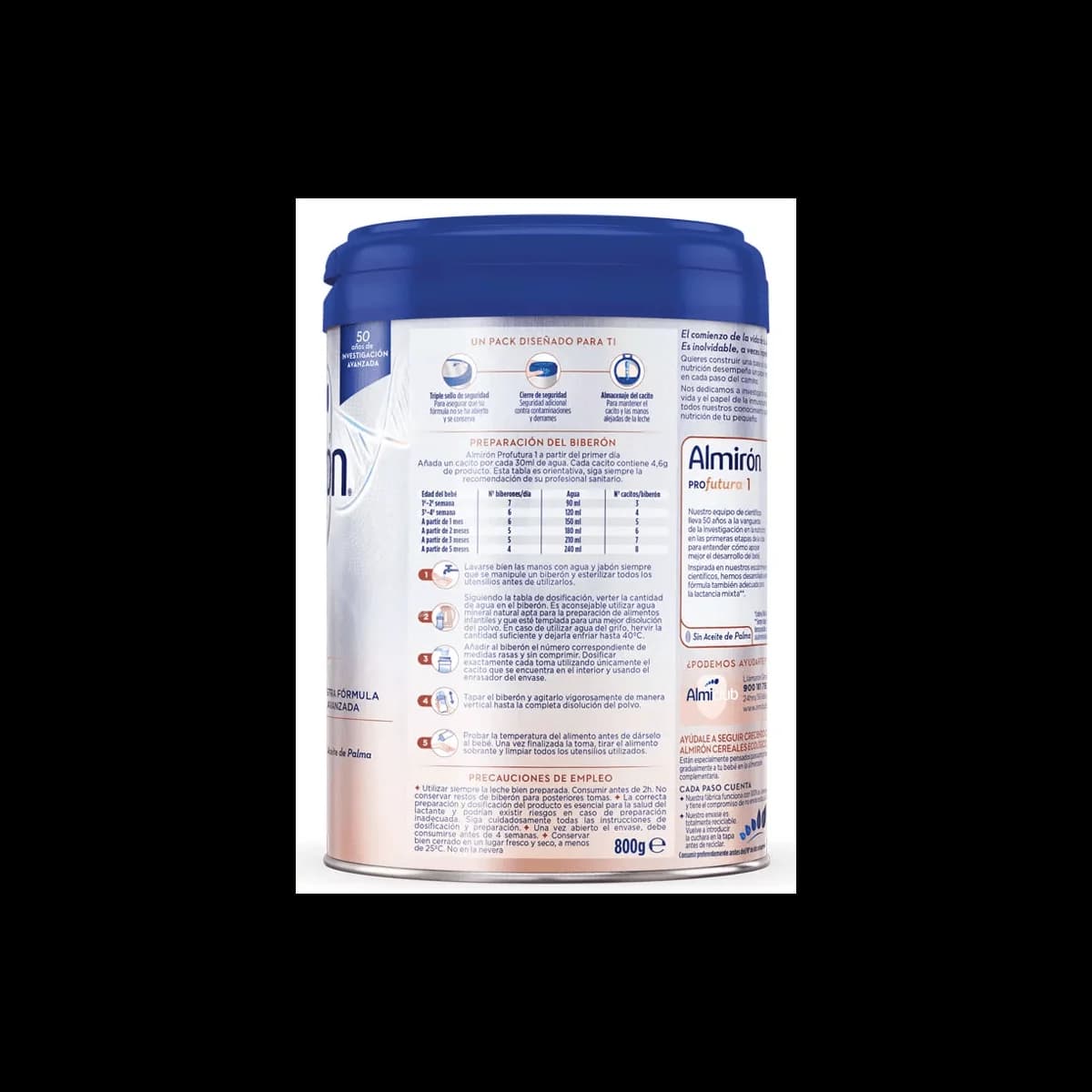 Almiron Profutura 1 1 Envase 800 G Duobiotik de Almiron — imagen 2