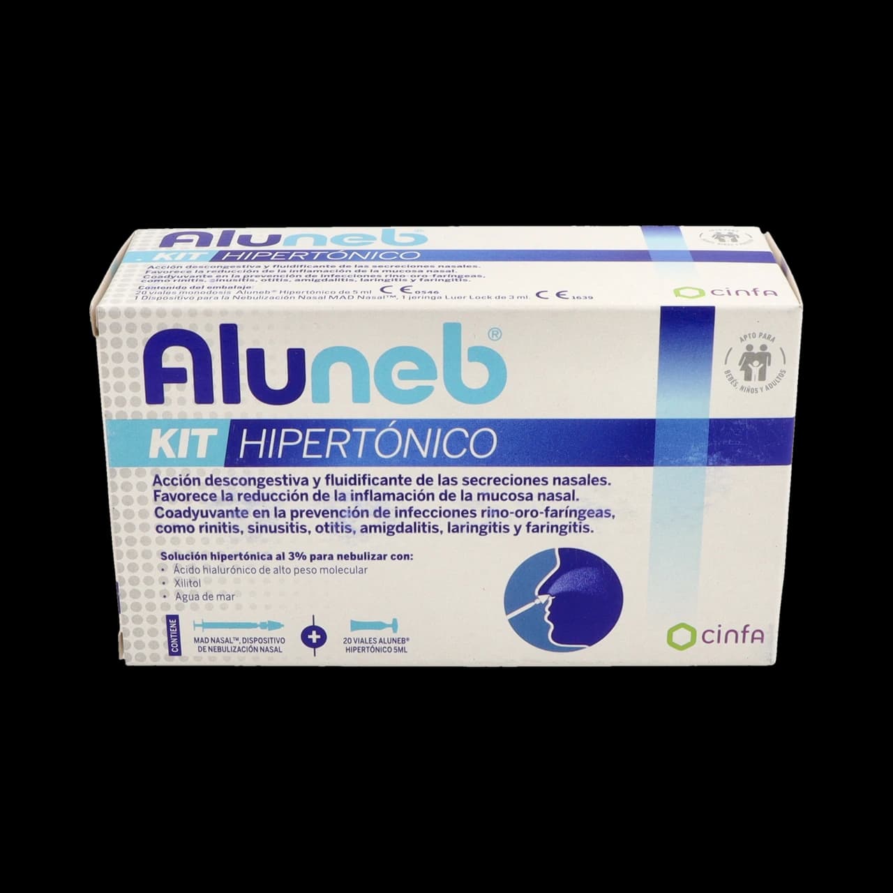 Aluneb Hipertonico Kit 20 Viales 5 ML + 1 Dispositivo de Aluneb — imagen 2
