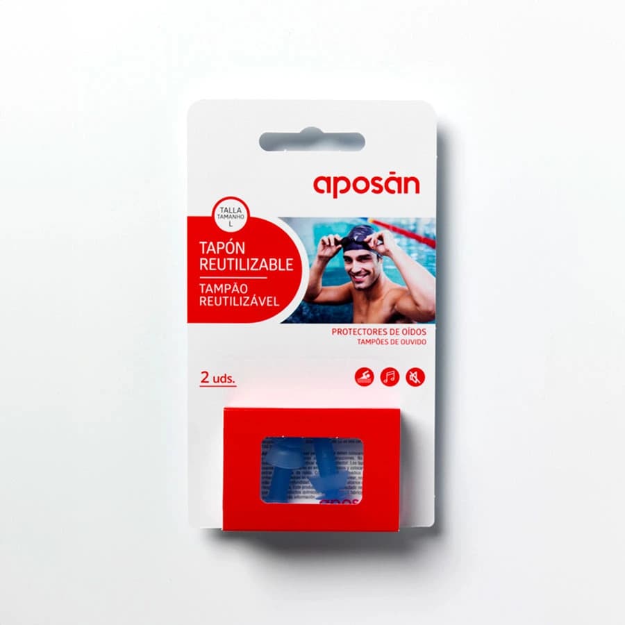 Aposan Tapones Silicona Reutilizables Talla l 2u de Aposan — imagen 2