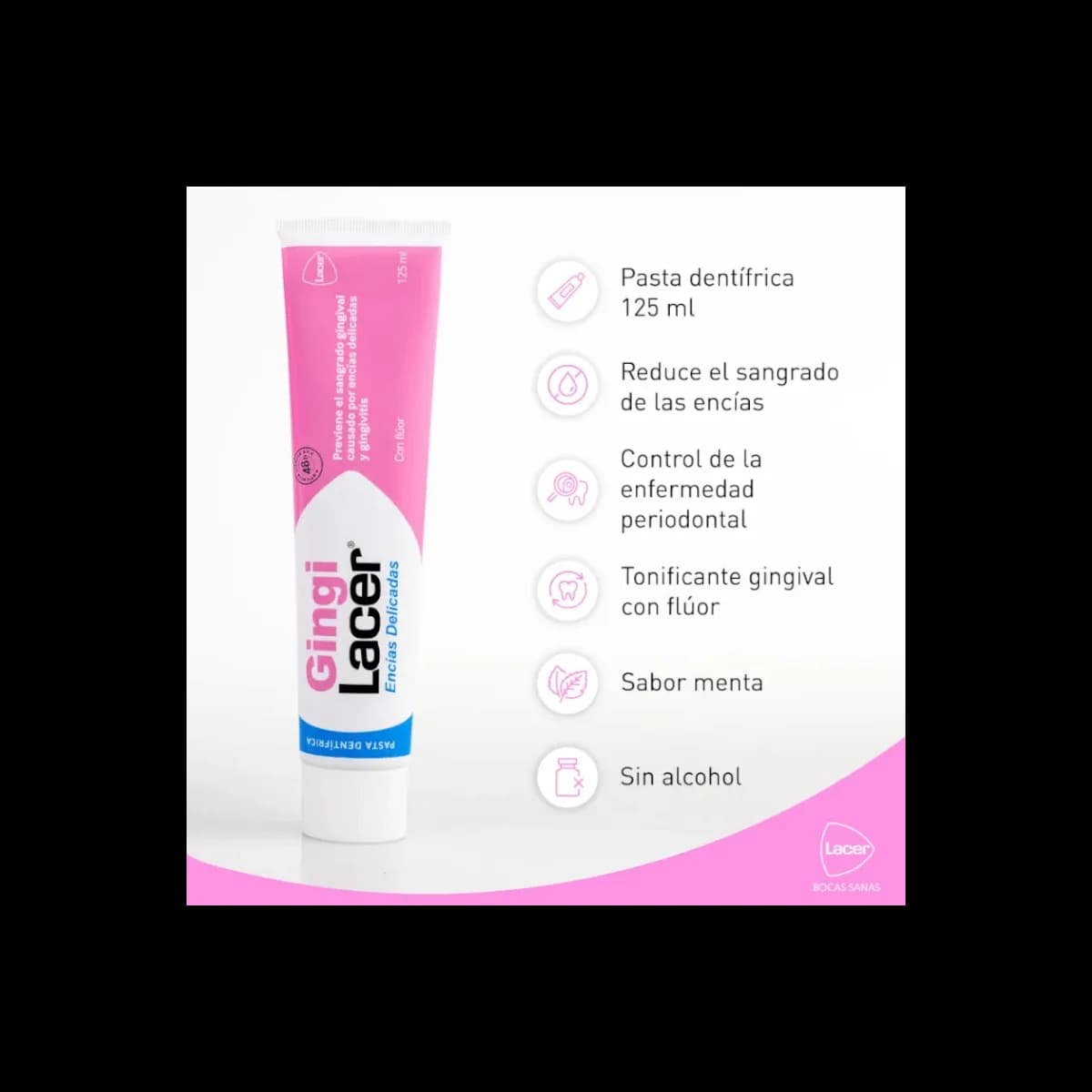 Gingilacer Encias Delicadas Pasta Dentifrica 1 Tubo 125 ML de Gingilacer — imagen 2