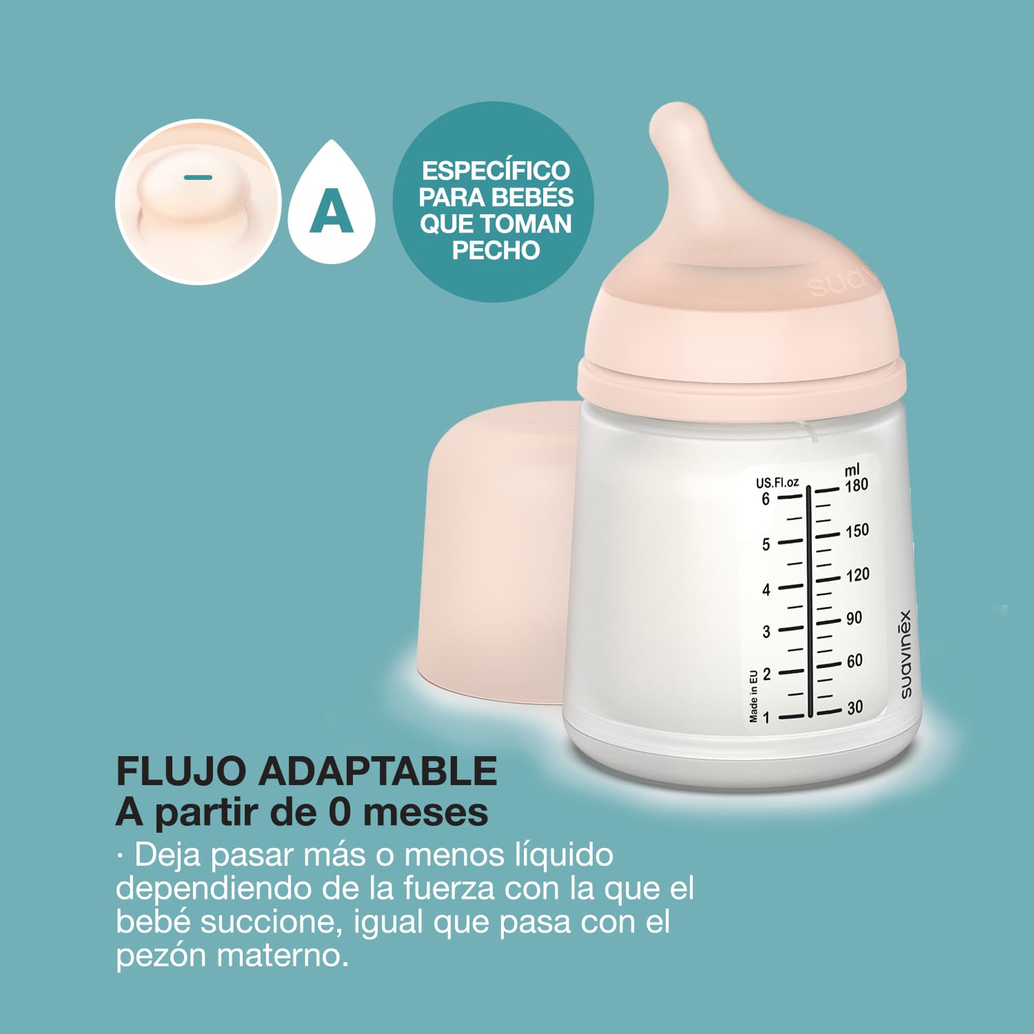 Suavinex Zero Set Bib 180ml a +ch -2-2M de Suavinex — imagen 3