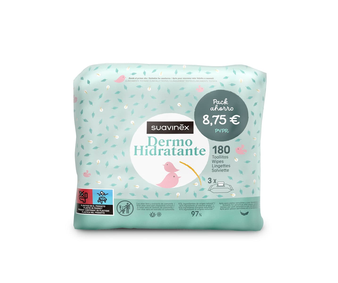 Suavinex Baby Toall Dermohidratantes 60u Pack 3 de Suavinex — imagen 3