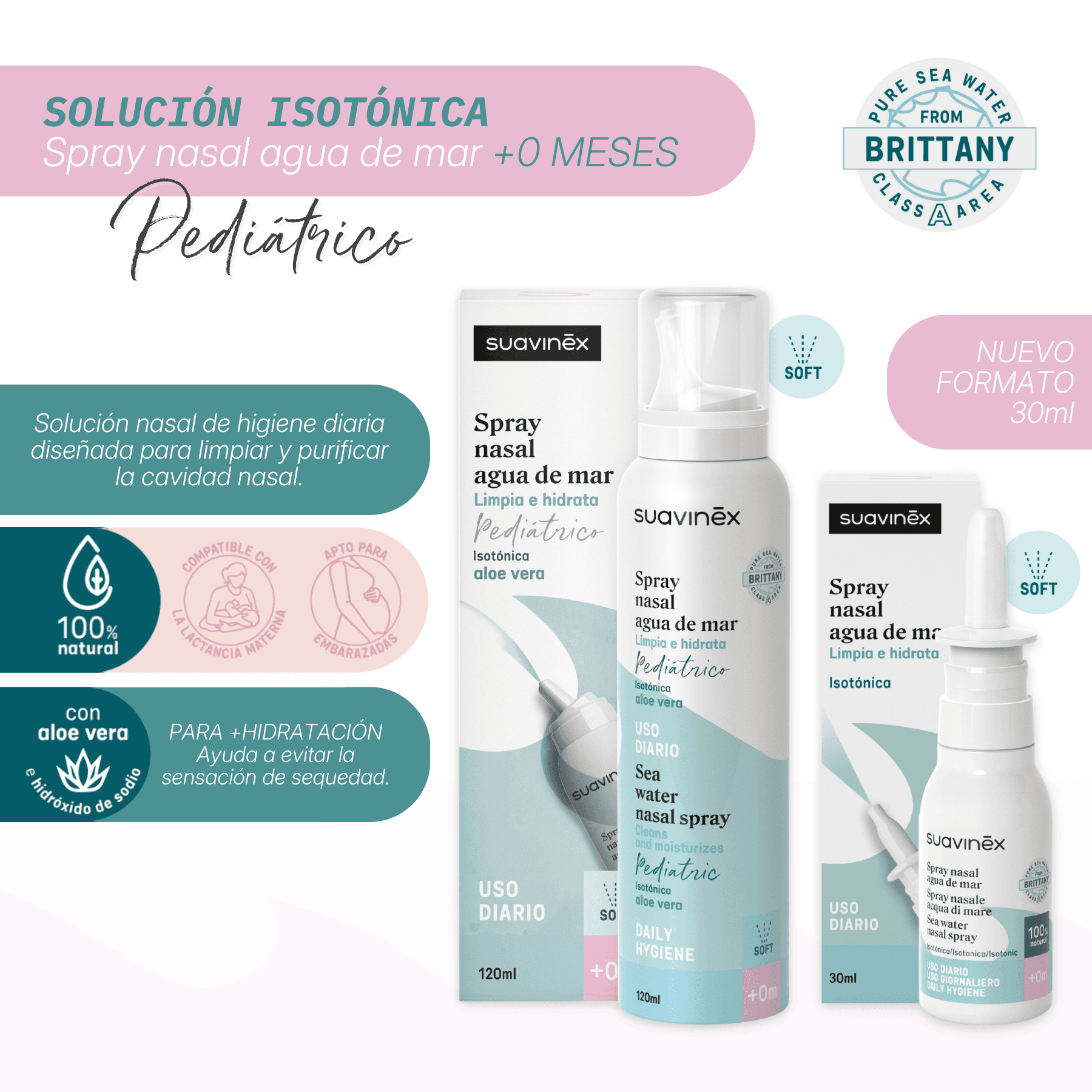 Suavinex Spray Nasal Pediátr ISO Aloe +0M 120ml de Suavinex — imagen 6