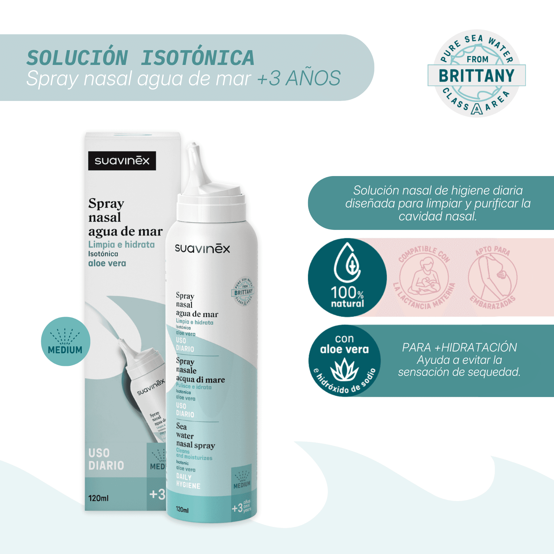 Suavinex Spray Nasal ISO Aloe FME +3A 120ml de Suavinex — imagen 5