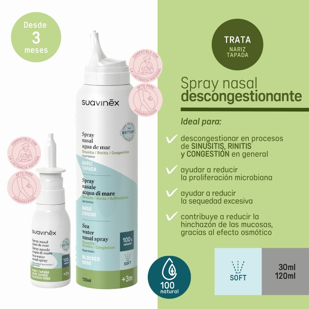 Suavinex Spray Nasal HIPER Nariz Tap +3M 120ml de Suavinex — imagen 7