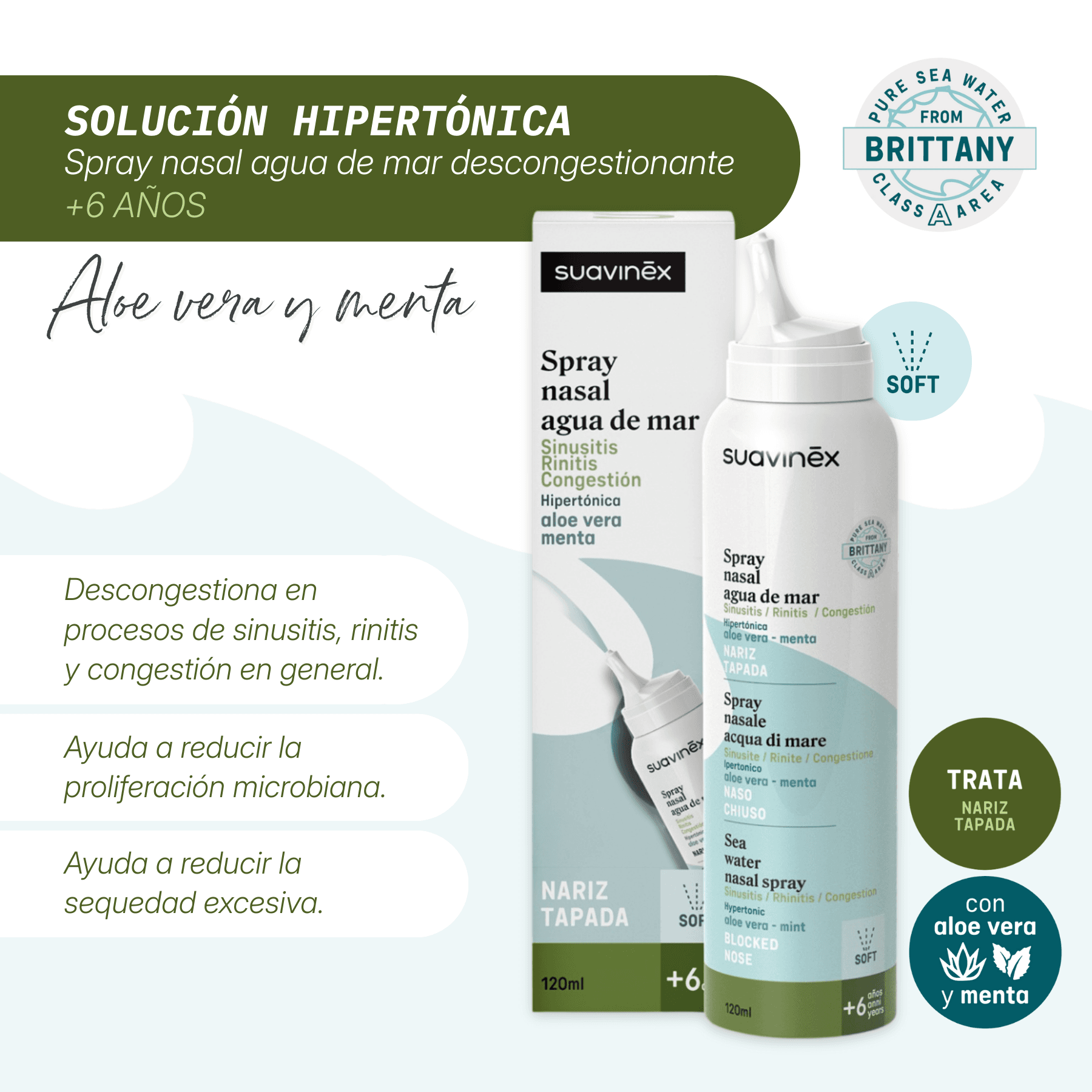 Suavinex Spray Nasal HIPER Aloe Menta +6A 120ml de Suavinex — imagen 6