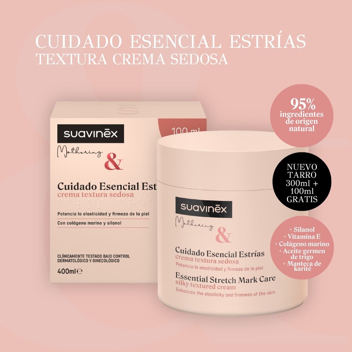Suavinex Mom Cuid Esencial Estrías Crema 400ml de Suavinex — imagen 9