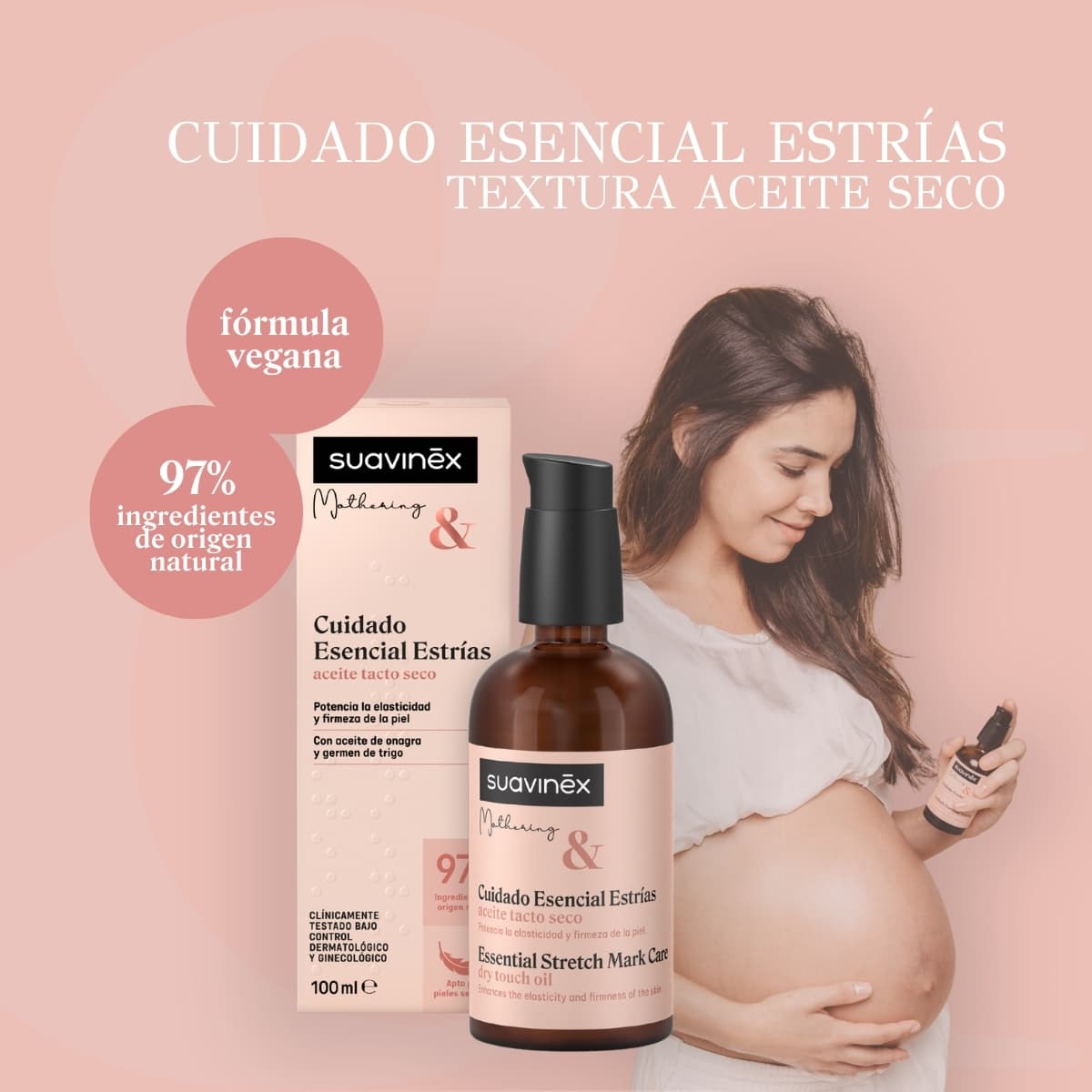 Suavinex Mom Cuid Esencial Estrías Aceite 100ml de Suavinex — imagen 8
