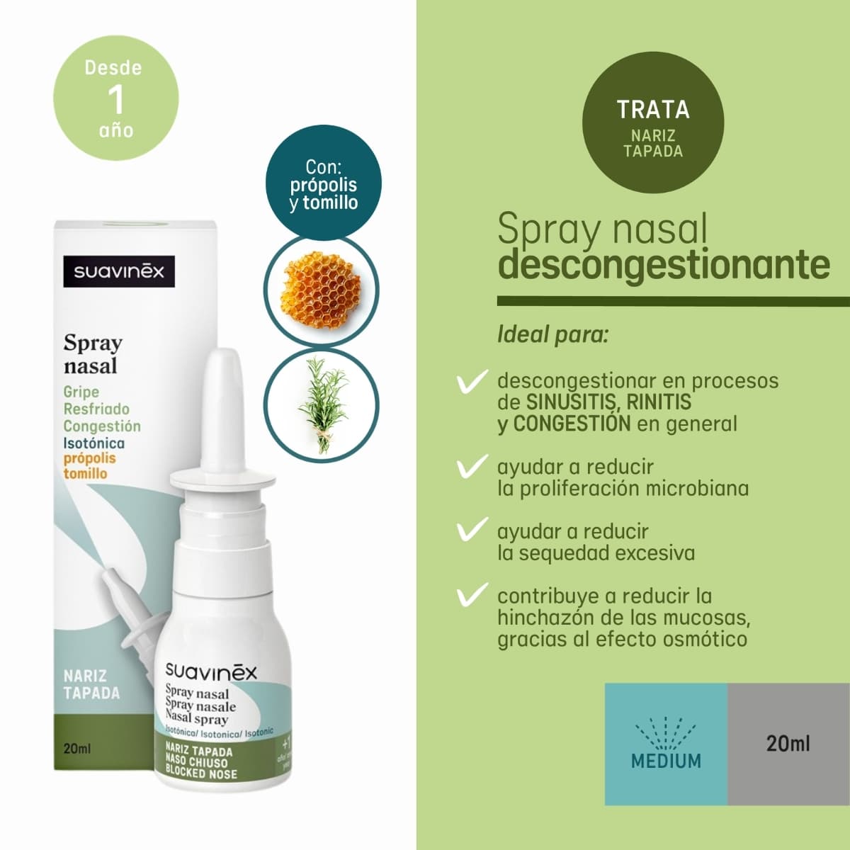 Suavinex Spray Nasal ISO Propóleo +1A 20ml de Suavinex — imagen 5