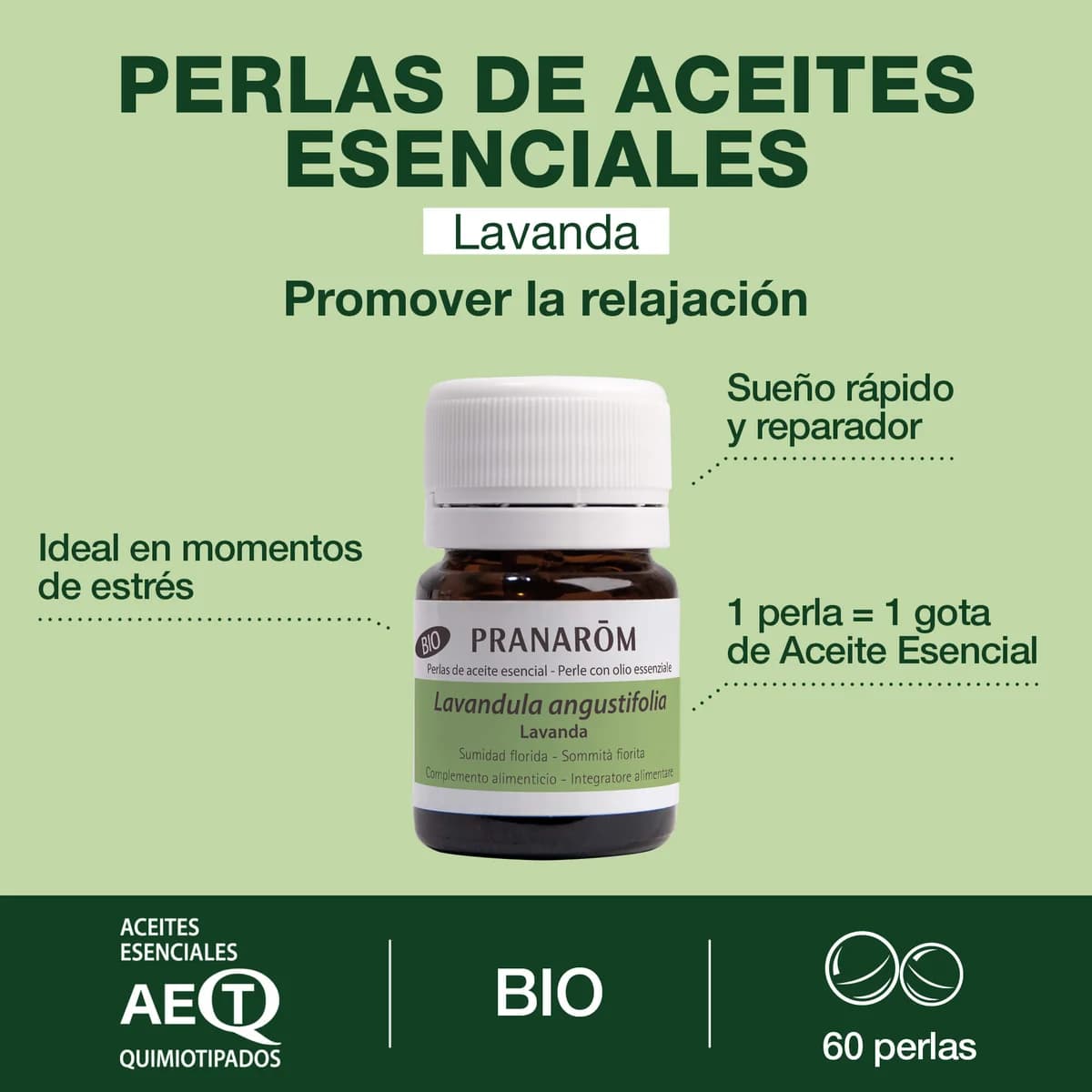 Pranarom Aceite Esencial Perlas Lavanda - Bio de Pranarôm — imagen 2
