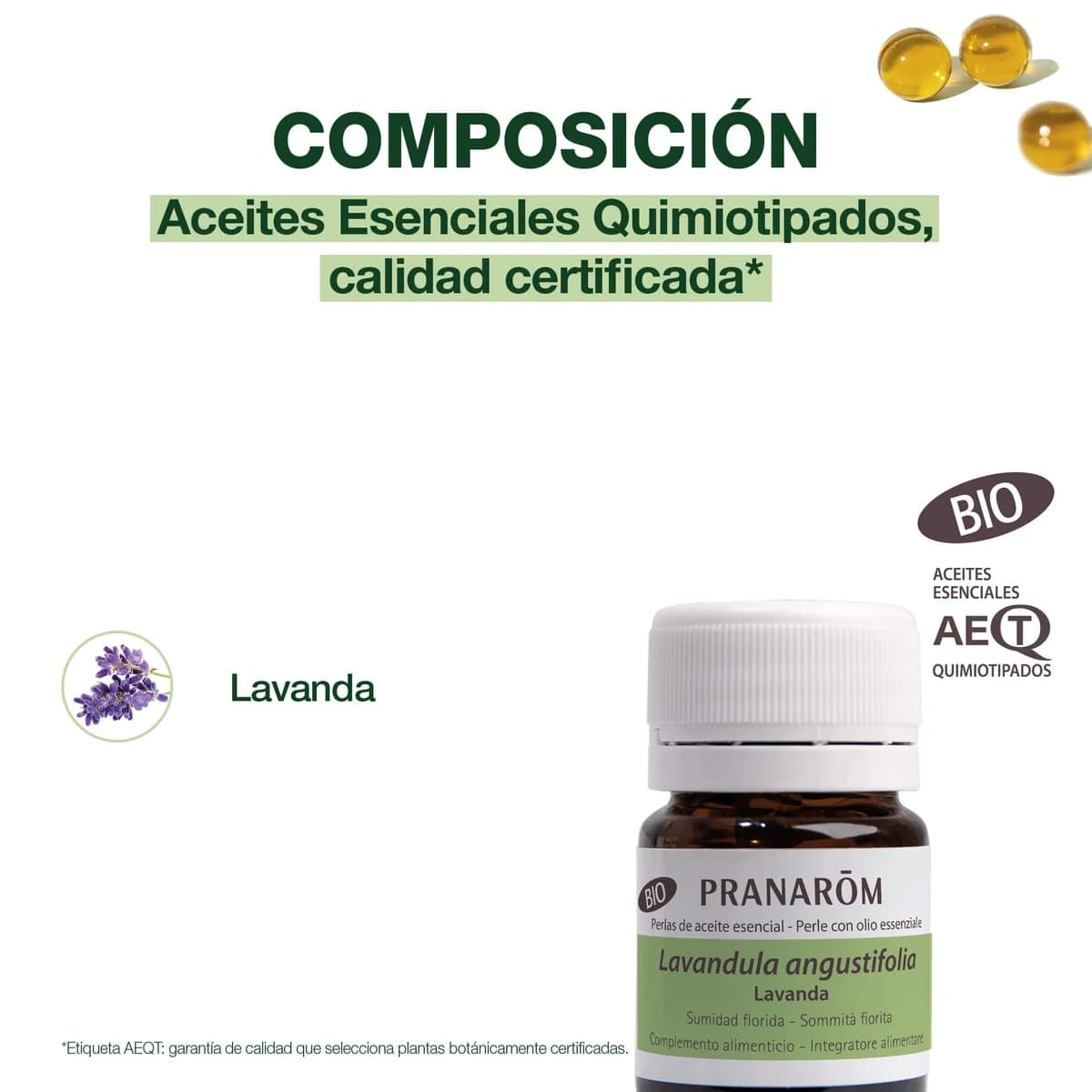 Pranarom Aceite Esencial Perlas Lavanda - Bio de Pranarôm — imagen 4
