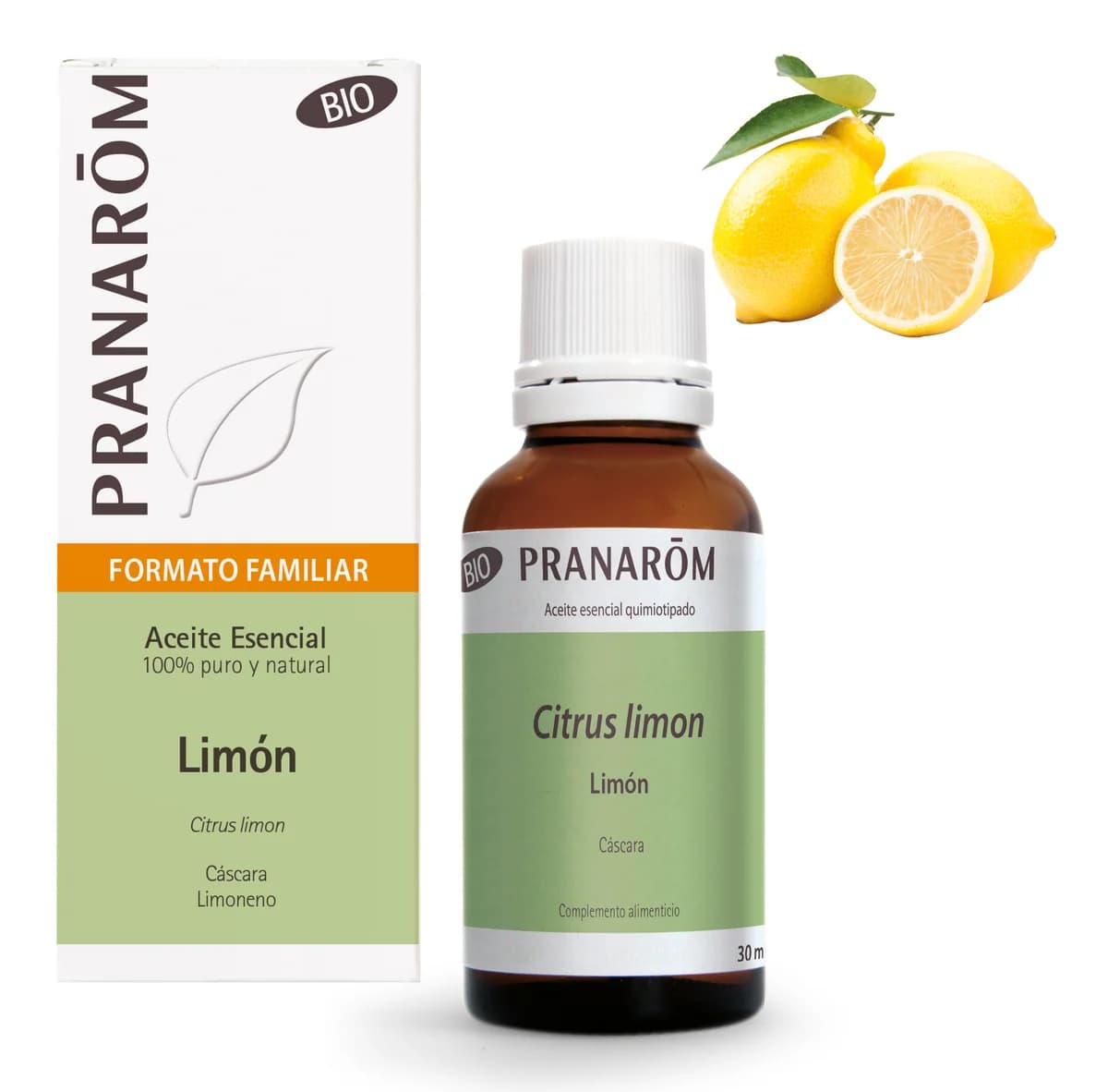 Pranarom Aceite Esencial Limón 30 ml Formato Grande - Bio