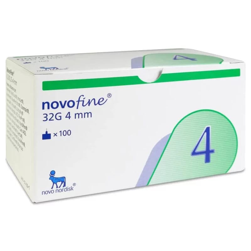 Aguja de Insulina Novofine 100 Unidades 32 G 0,23/0,25 x 4 mm de Novofine