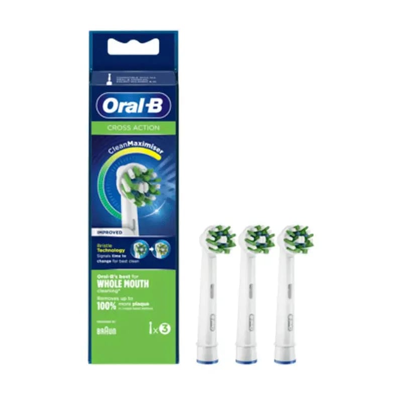 Cepillo Dental Electrico Recambio - Oral-b Cross Action Eb50rb 3 Cabezales de Oral-B
