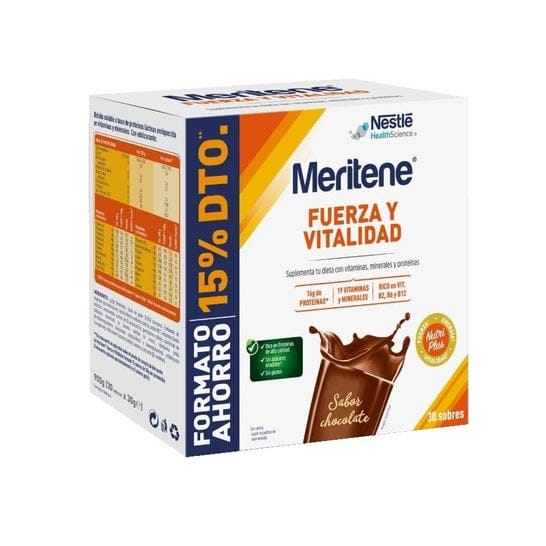 Fuerza Y Vitalidad Chocolate 30 Sobres Promo 15% Descuento de Meritene