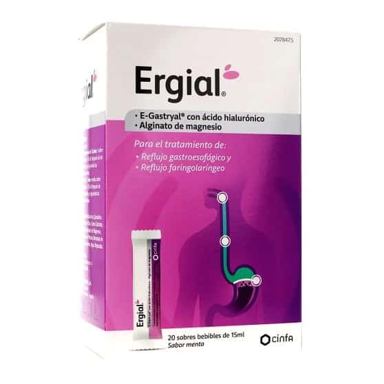 Ergial 20 Sobres Bebibles 15 ML Sabor Menta de Ergial