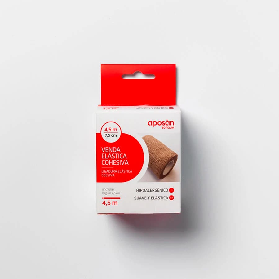 Aposan Venda Elastica Cohesiva 1 Unidad 4,5 m x 7,5 cm
