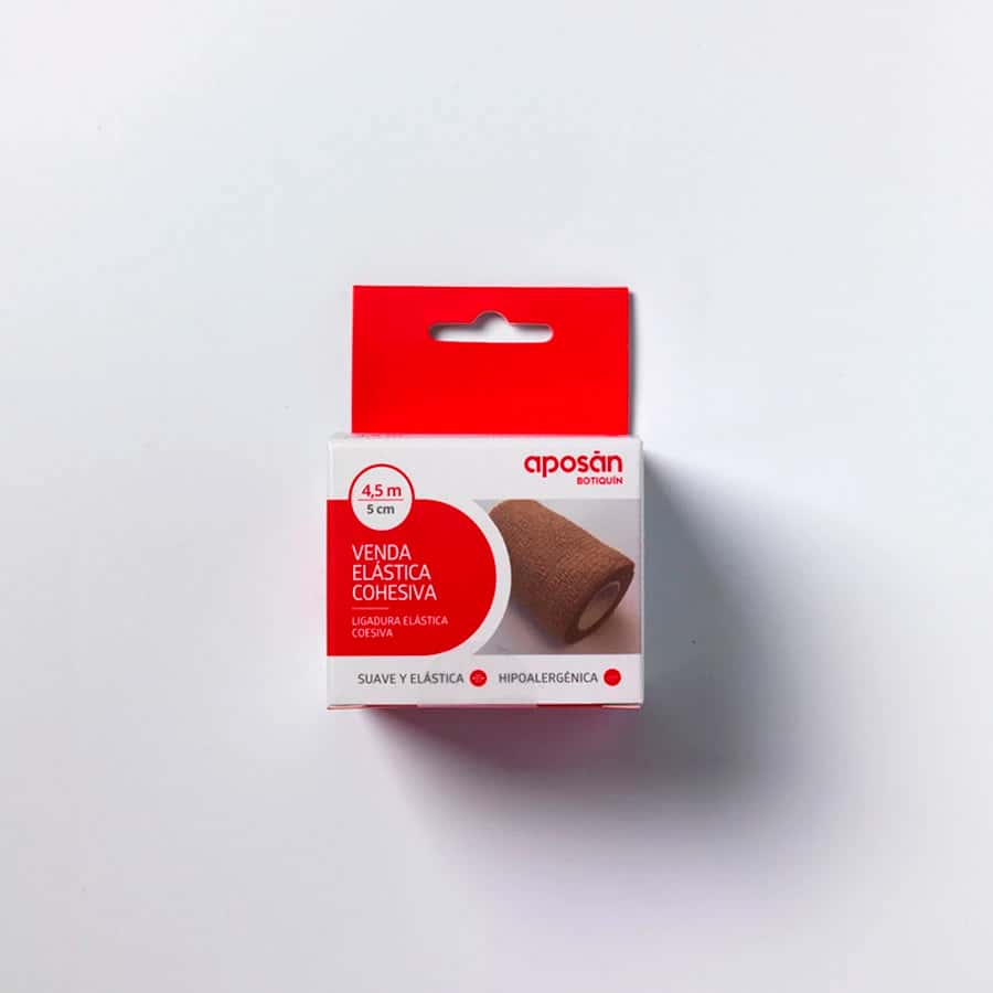Aposan Venda Elastica Cohesiva 1 Unidad 4,5 m x 5 cm de Aposan