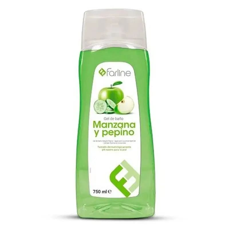 Farline Gel de Baño Manzana y Pepino 1 Envase 750 ML