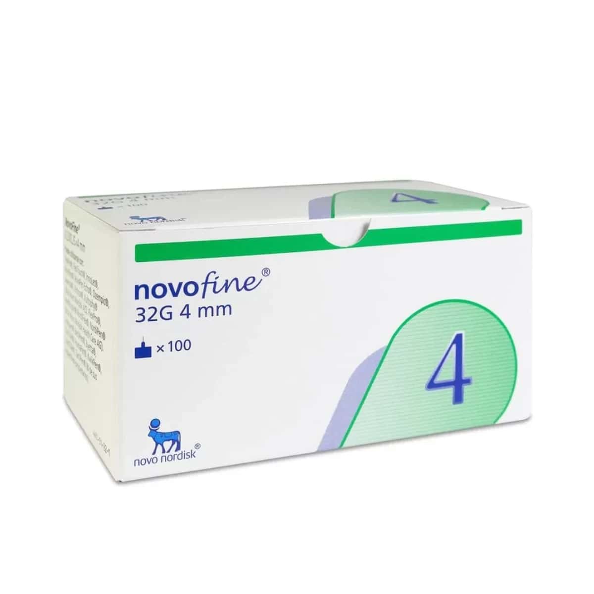 NovoFine Agujas de Insulina 32G 4 mm 100 Unidades de Novofine