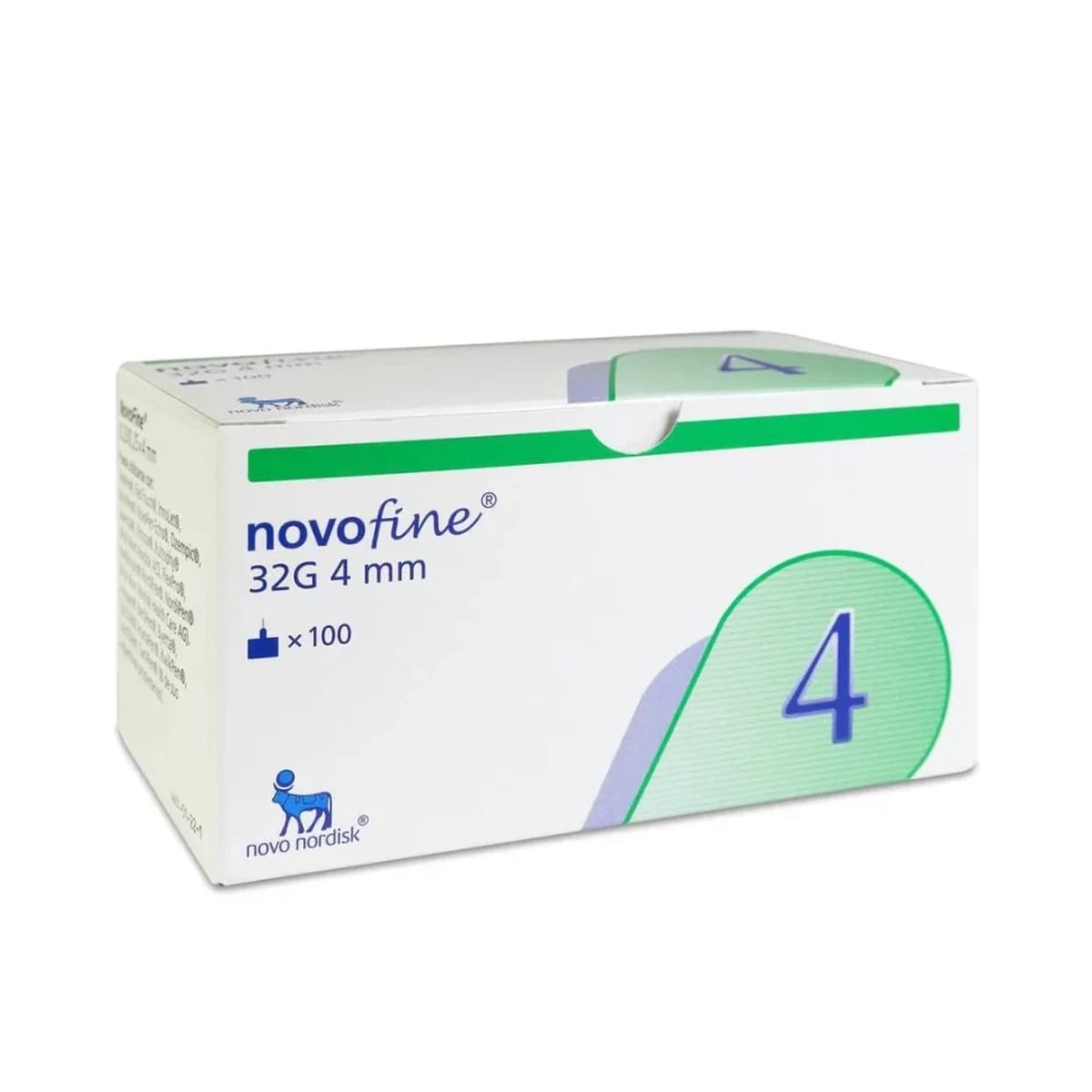 NovoFine Agujas de Insulina 32G 4 mm 100 Unidades de Novofine