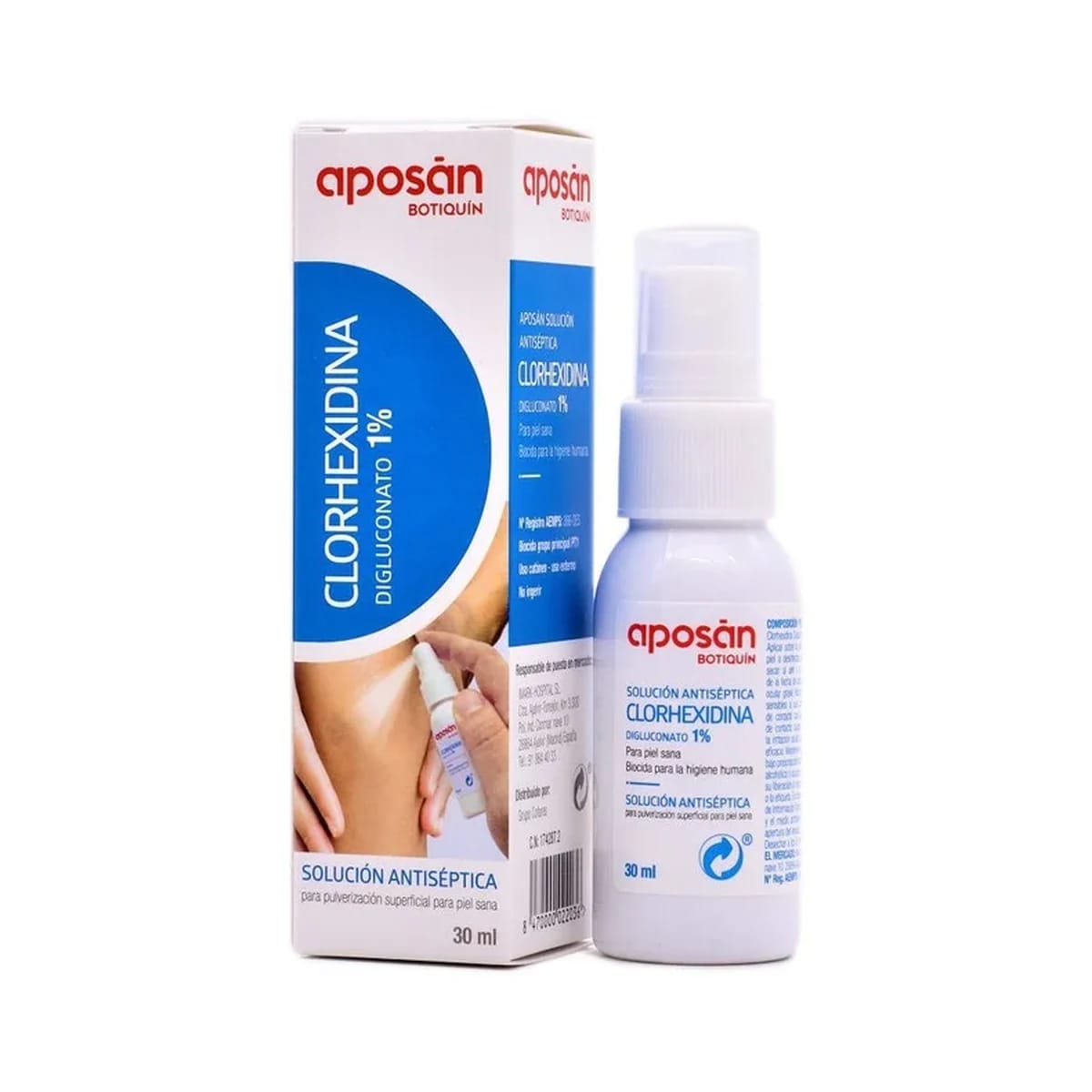 Aposan Clorhexidina Digluconato 1% Frasco Pulverizador 30 ml de Aposan — imagen 1 de 3